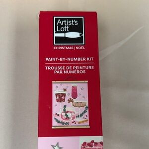 Artist’s Loft Pink Paint-By-Number Kit - Holiday Home Party drinks holiday cheer